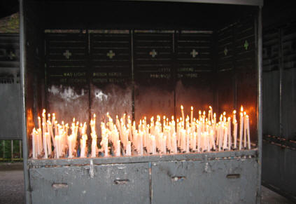 Candles in Lourdes
