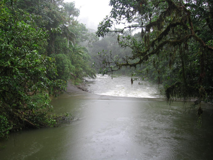 Flooded road Costa Rica