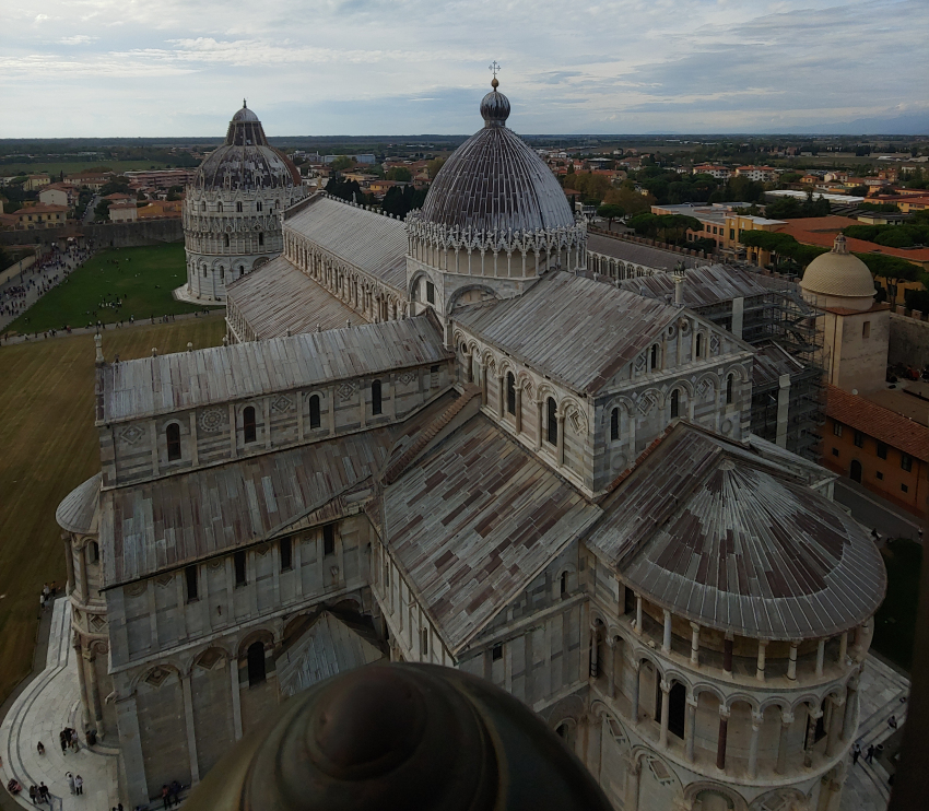 View from top of Leaning Tower of Pisa